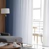 Dunkelblaue und weiße Farbverlauf-Minimalistische Fenster-Tüllvorhänge für Wohnzimmer, Schlafzimmer, Hotel, Luxus-Dekoration, transparente Vorhänge