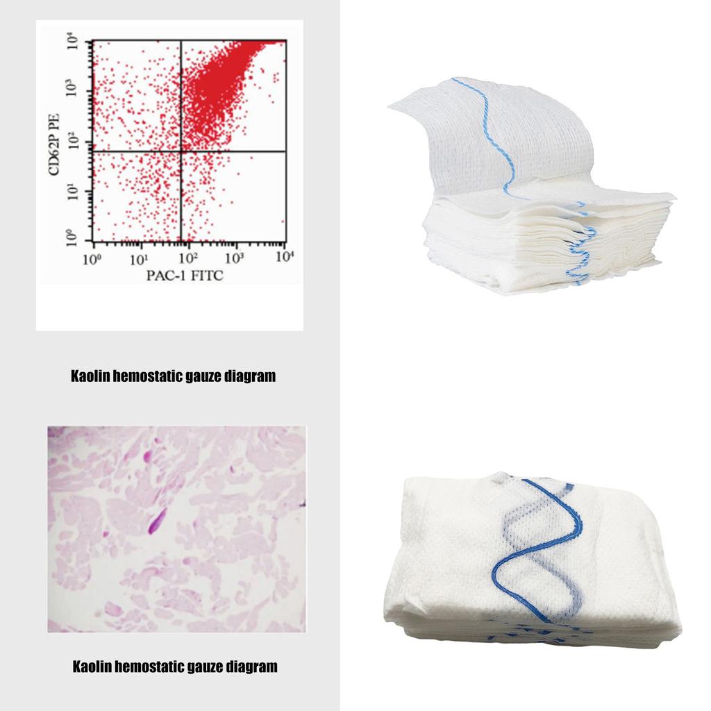 Hemostatic Dressing Gauze Stop Bleeding Gauze Blood Clotting Bandages First Aid Hemostatic Gauze for Fast Bleed Control
