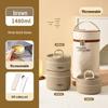 304 Stainless Steel Leak-Proof Multi-Layer Insulated Lunch Box for Office Workers & Students, Microwave Safe & Portable