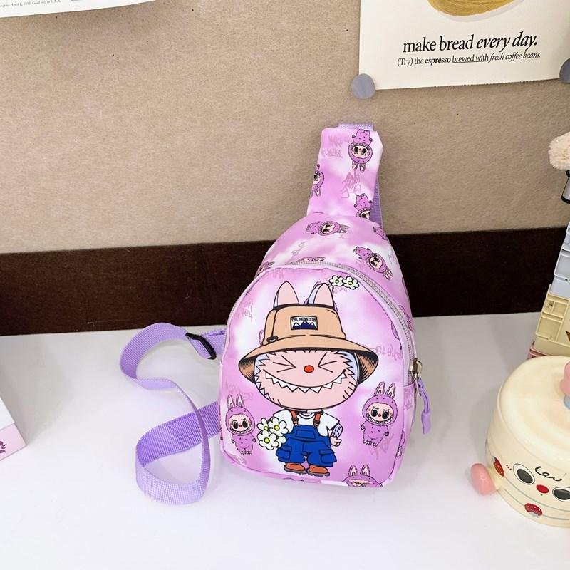 Single Shoulder Print Crossbody Chest Bag For Kids Nylon Durable Gift