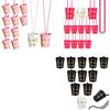 12pcs ABS Gold Foil Shot Glass Necklaces For Bachelorettes Party Decorations Bachelor Party Favors