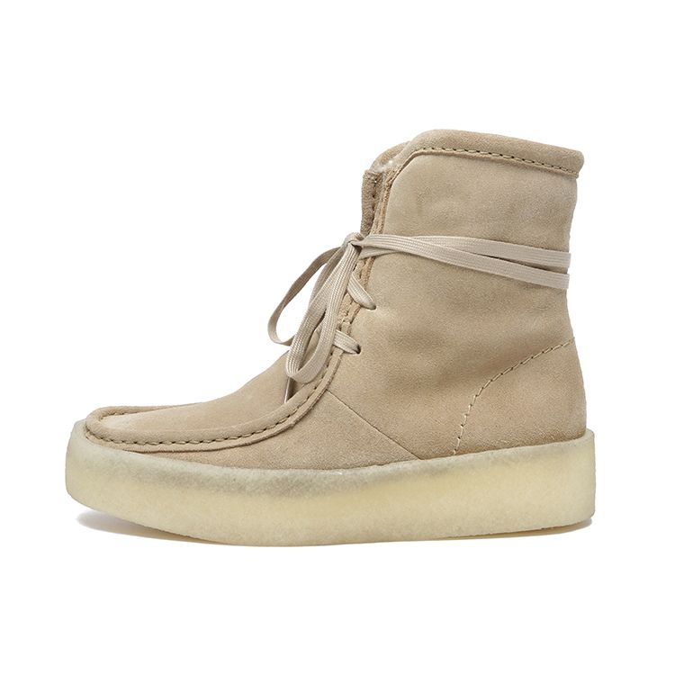 Clarks Originals Round Toe Lace-Up Ankle Boots Women ankle boots Light-Brown 261634124