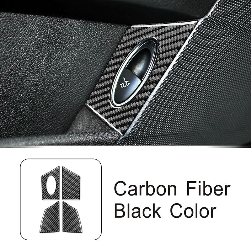 

Trunk Buttons Panel Decoration Cover Trim For Mercedes Benz E Class W211 2003-2009 Carbon Fiber Car Styling Interior Accessories 4 pieces