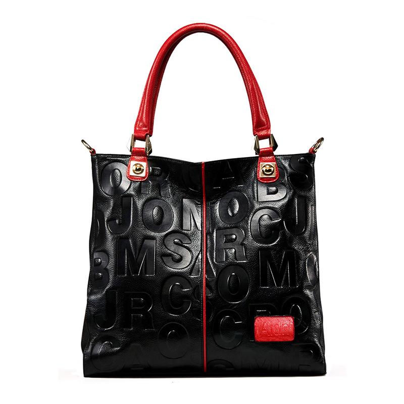 Big Bag Women's Winter New Fashion Versatile Leather Women's Bag Large Capacity Shoulder Bag Cowhide Women's Handbag
