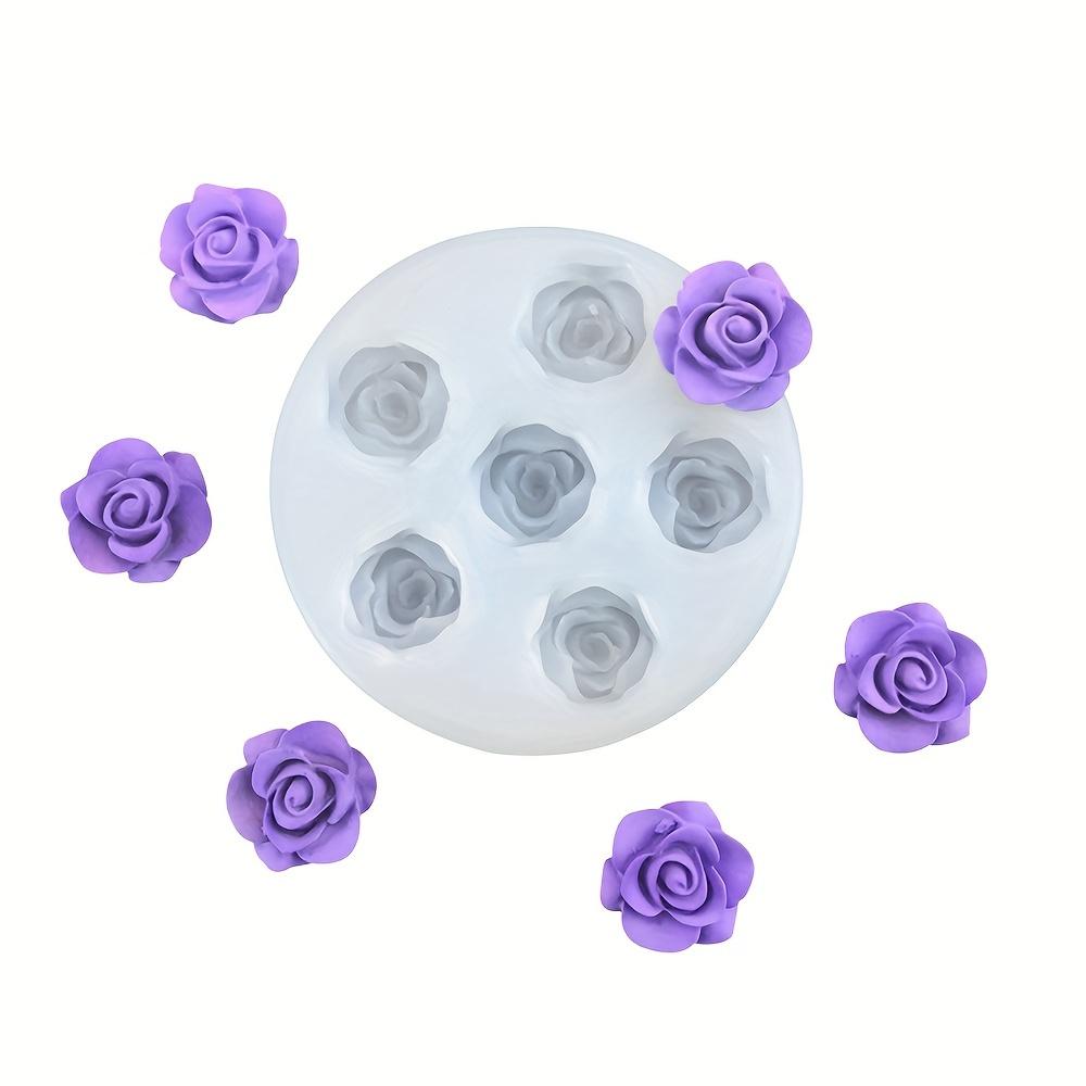 6-Cavity Silicone Rose Flower Mold for Candles & Resin Crafts - Irregular Shaped, Multi-Purpose DIY Casting Mold, Candle Making Supplie