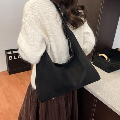 Bolsa de Ombro Único, Bolsa Tote Casual de Grande Capacidade, Bolsa de Axila Simples e de Alta Qualidade