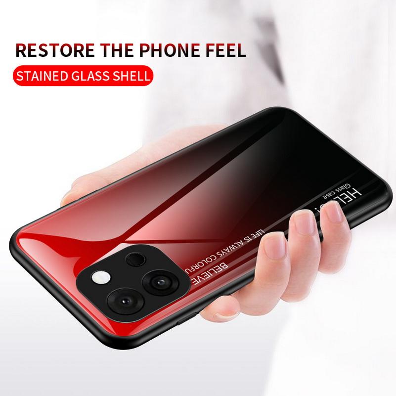 Gradient Tempered Glass Protect Case for OnePlus 13T One Plus Nord Ce 4 Lite 3 N30 Glossy Cover