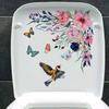 DIY Flowers Toilet Seat Beautiful Durable Wide Application Novelty Creative Sticker