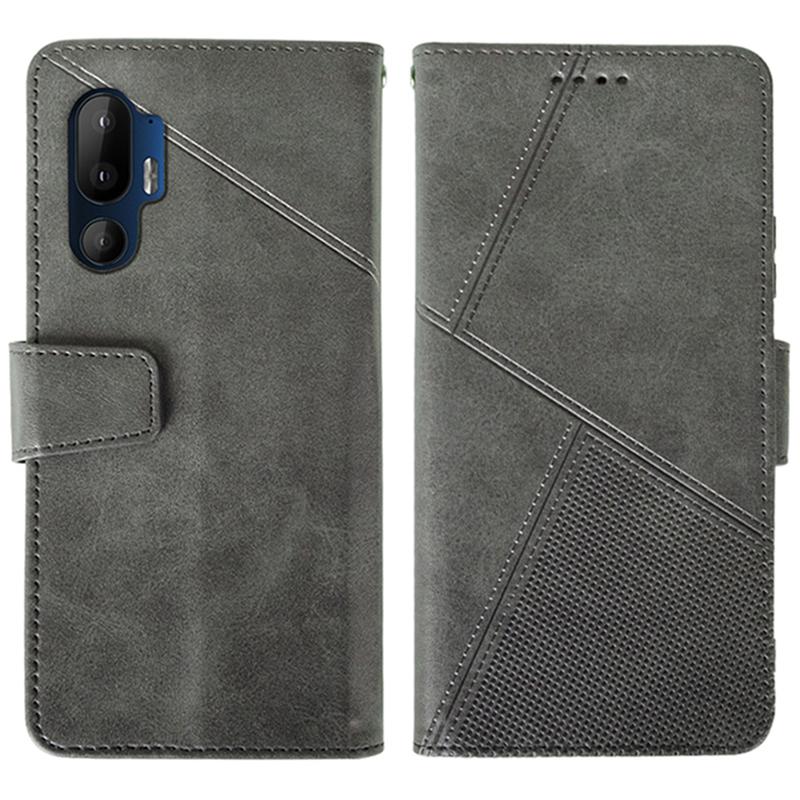 

IDEWEI для HTC U24 Pro 5G чехол-кошелек подставка телячья текстура кожа чехол для телефона Grey