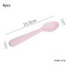1/2/4Pcs Simple Children Tableware Plastic Baby Feeding Spoon Toddler Training Eating Utensils For Dessert Fruit