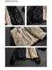 Vintage American-Style Wool-Blend Hooded Parka - Unisex Winter Boucle Coat