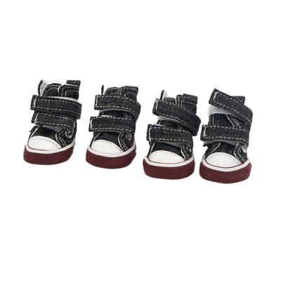 Criativo 4PCS/Conjunto Sapatos para Animais Impermeáveis Jeans Filhote Cães Pet Botas Respiráveis Resistentes à Sujeira Suprimentos para Animais Pet