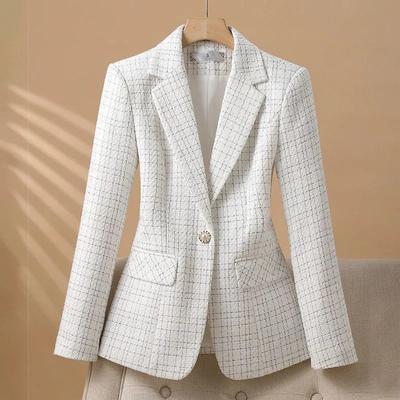 Anzugjacke Damen Temperament Gesellschaftsdame Übermantel Frühling Herbst Oberbekleidung Schickes Design Eleganter Blazer Mantel Damen Oberteile