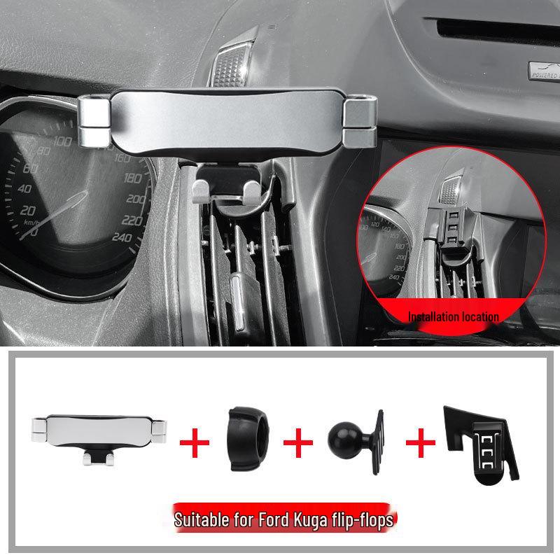 Wireless Charging Phone Mount for 13-21 Ford Kuga: Navigation Holder
