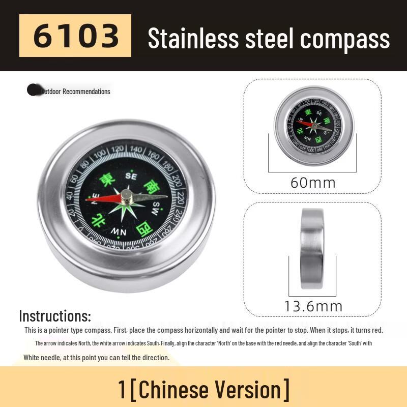 OIMG Mini Stainless Steel Compass