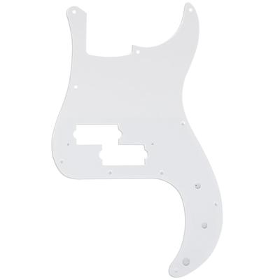 Musiclily Pro 10-Hole Precision Bass PB Pickguard for 4-String Japanese-Made Fender Precision Bass, 1 Pick, White