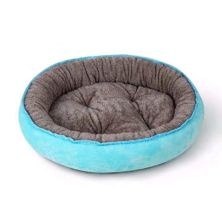 Dropshipping Long Faux Fur Pet Bed Comfortable Waterproof Plush Donut Round Dog Bed Soft Washable Cat Bed Removable Pet Cushion