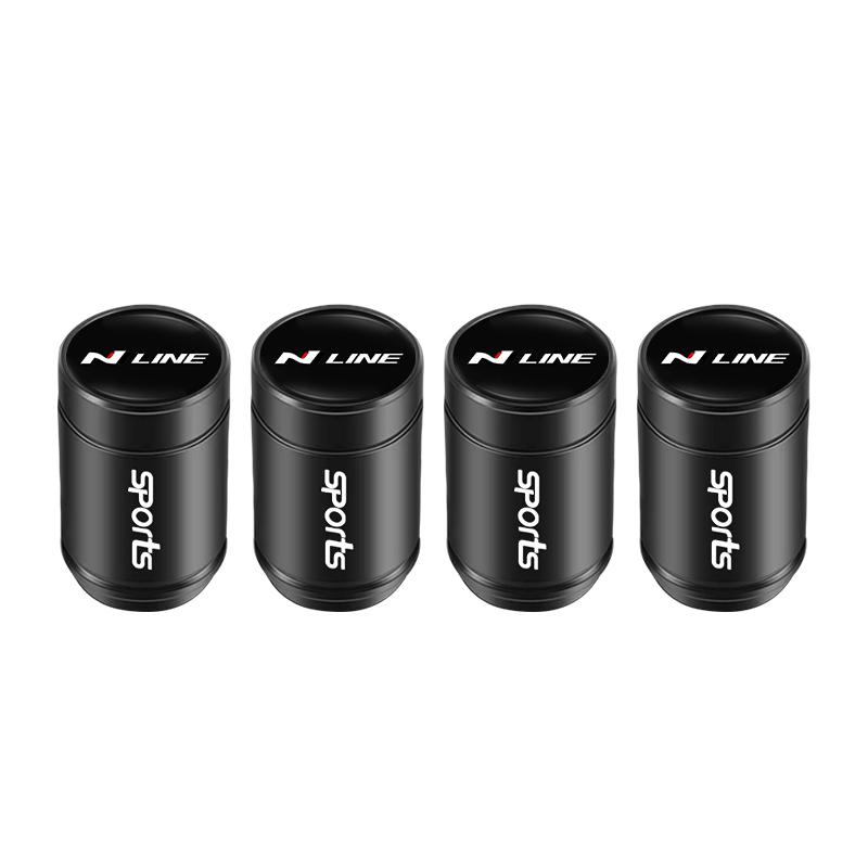 4Pcs Aluminum Alloy Car Wheel Valve Caps Dustproof Cap Accessories For Hyundai Elantra Sonata Genesis Tucson Getz Ioniq IX35 I20 YY67