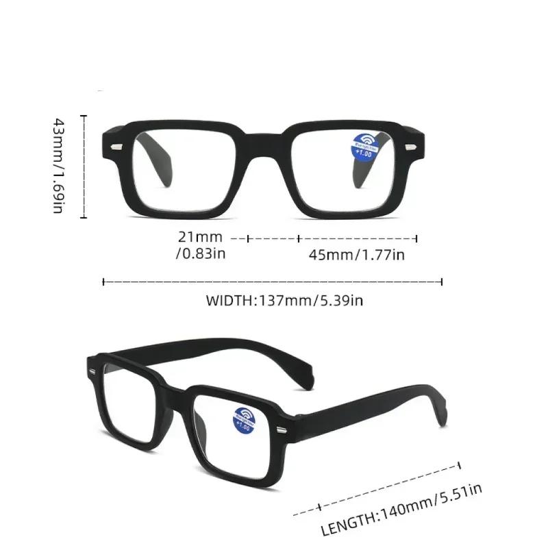 New Square Reading Glasses Fashion Women Man Eyeglasses Versatile Simple Presbyopia Hyperopia Eyewear+1.0~+4.0