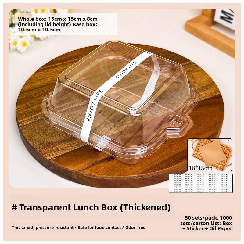 Transparent Tiramisu Packaging Box Cake Dishes Mousse Cutting Sweet Dessert Baking Western Pastries Separation Packing Box