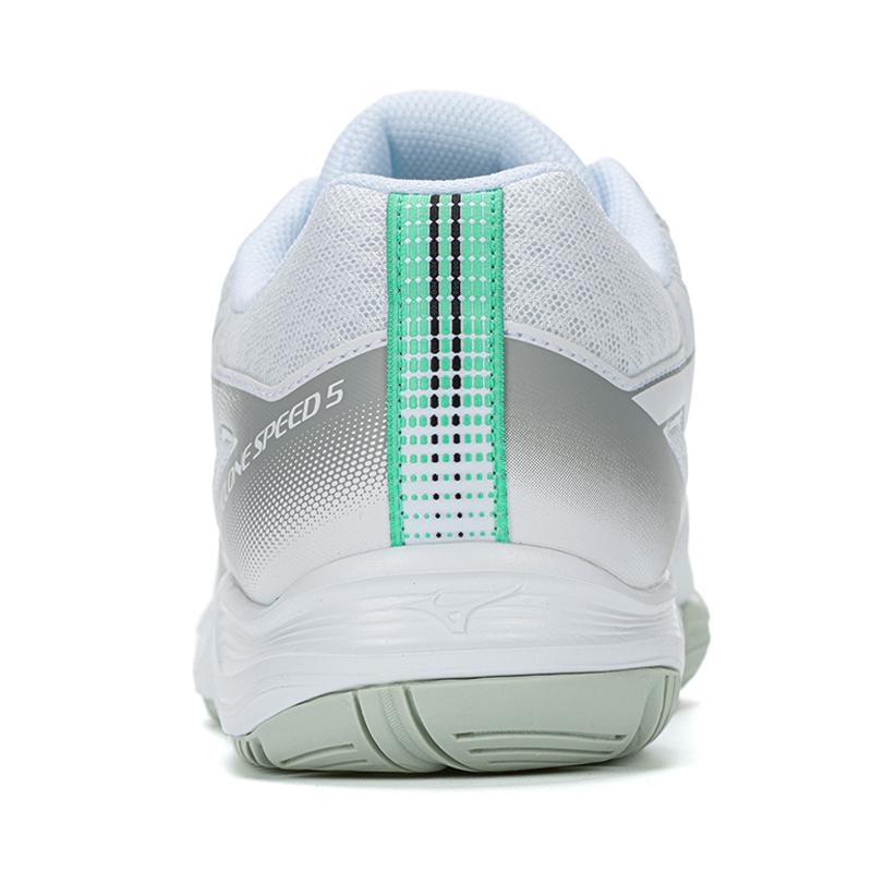 Mizuno Cyclone Speed 5 White Black Frozen Emerald Unisex Sneakers V1GA258021