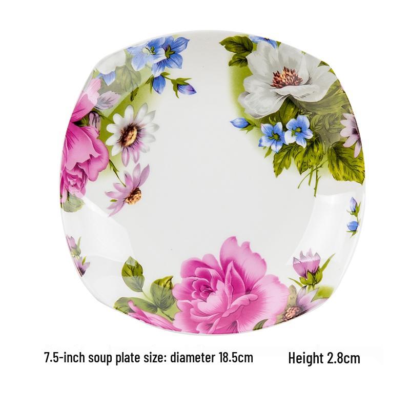 Imperial Concubine 10-inch Porcelain Soup and Serving Plate