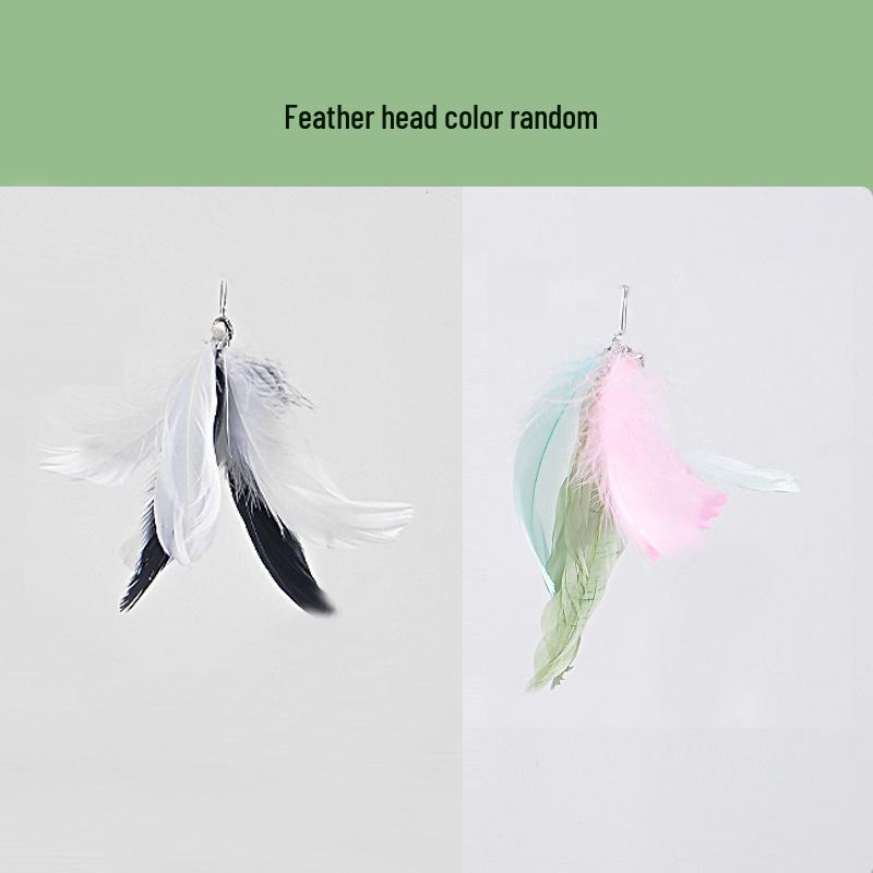 Interactive Detachable Feather Cat Teaser with Strong Suction Cup