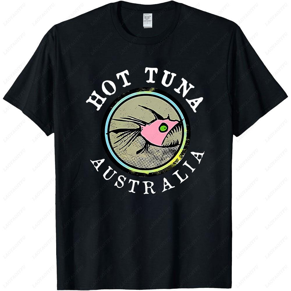 Horký výprodej Pánské tričko s potiskem tuňáka z Austrálie Posilovny Fitness Ležérní Móda Volné Prodyšné tričko Streetwear Hipster Kreslené Pánské tričko