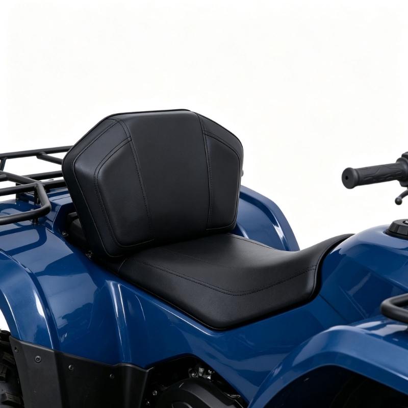 Rear Seat Backrest Cushion High Density for ATV, Black Passenger Support Pad with Padded Foam Feel, Contoured Shape, and Off-Road Riding Comfort