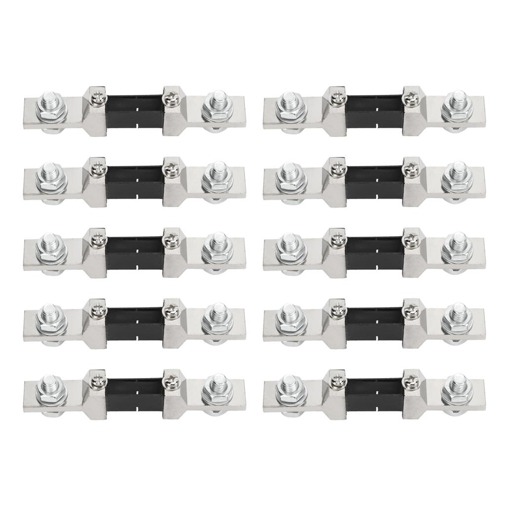 10PCS Current Measuring Shunt Resistor Fixed On One Piece for DC Ammeter Power Generation System