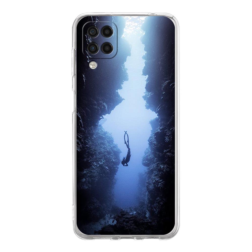 Phone Case For Samsung Galaxy A13 A33 A35 A55 A73 A53 A23 A51 A71 A21S A72 A31 A41 A05s A03S A15 A25 5G Clear Cover Diver Diving