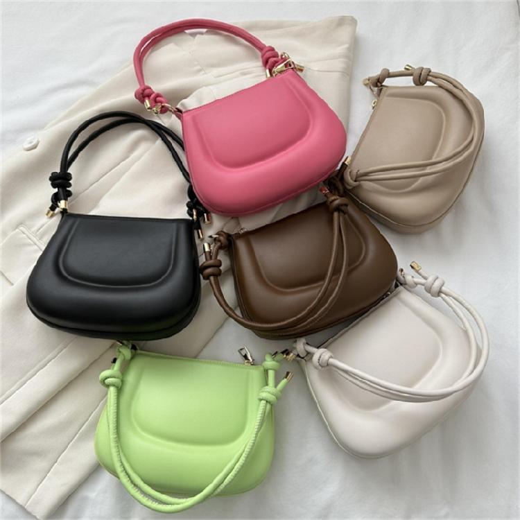 Leather Tote Bags Solid Color Handbag Armpit Bags Versatile Shoulder Bags