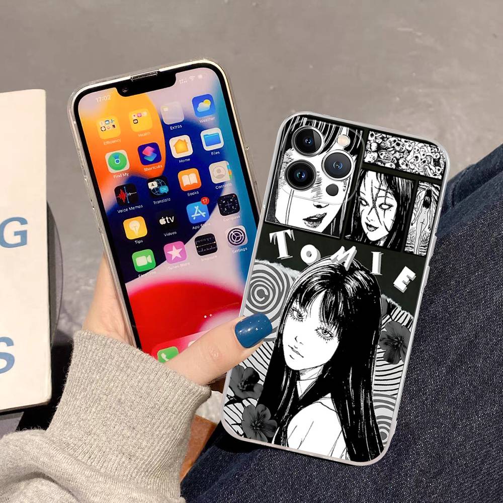 Horror Comic Tomie TPU Silicone Case For IPhone 11 12 13 14 15 16 17 Pro Max Shockproof Clear Back Cover