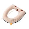 Thickened Plush Toilet Cover Bear Design Winter Warmth Toilet Cushion Bathroom Accessory Easy Installation 85AD