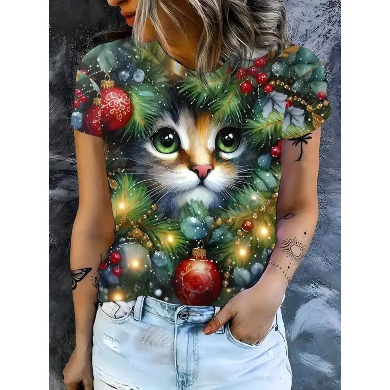 Fashion Men's Crew Neck Short Sleeve 3D Casual Color Printing Casual Short Sleeve Crew Neck T-Shirt