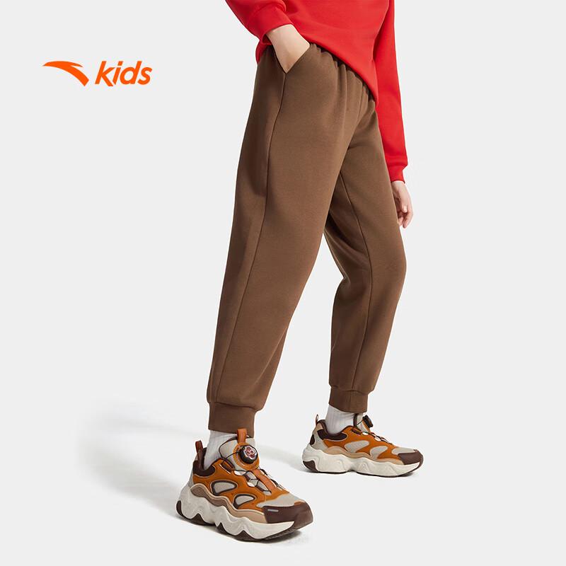 Anta Kids  2025 Winter Warm Fleece-Lined Sports Pants 130