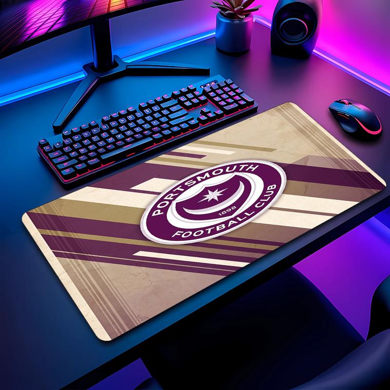 Portsmouth FC Football Pattern Mouse Pad Non?Slip Rubber Base Gaming Mousepad For Desk Office Home