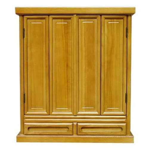 Sunneed 18-inch Wooden Buddhist Altar CHB-450, Light Brown, Compact, Modern Design for Living Room, CHB2-N470LBR