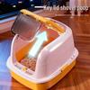 Thickened Enclosed Cat Litter Box with UV Sterilization & Anti-Splash Design