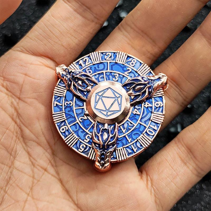 Metal EDC Fidget Spinner Dice Roller Antistresse Gyro Relieve Stress Relief Toy Handle Spinning Top Tip Cool Things Novelties