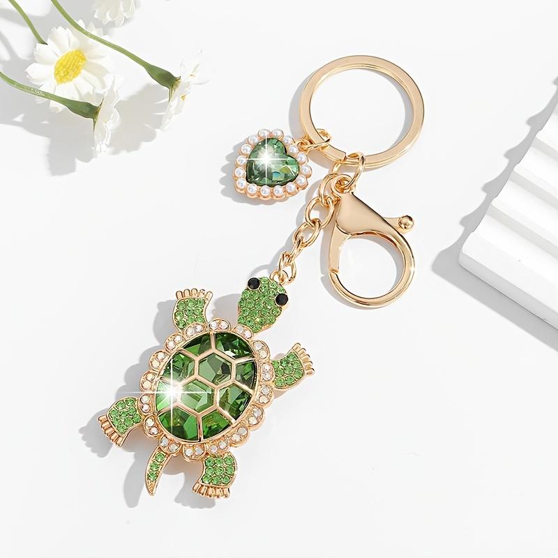 Luxury European Style Cute Turtle Keychain for Women, Creative Bag Charm Accessory