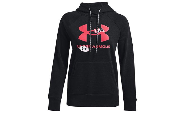 Under Armour Rival Sweatshirts Women s Black Hooded Moderate Regular 1366112-001 M