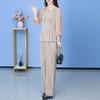 2025 Trendy Spring Two-Piece: Light, Mature Style Wide-Leg Pants Set for Women - Age-Reducing & Slimming