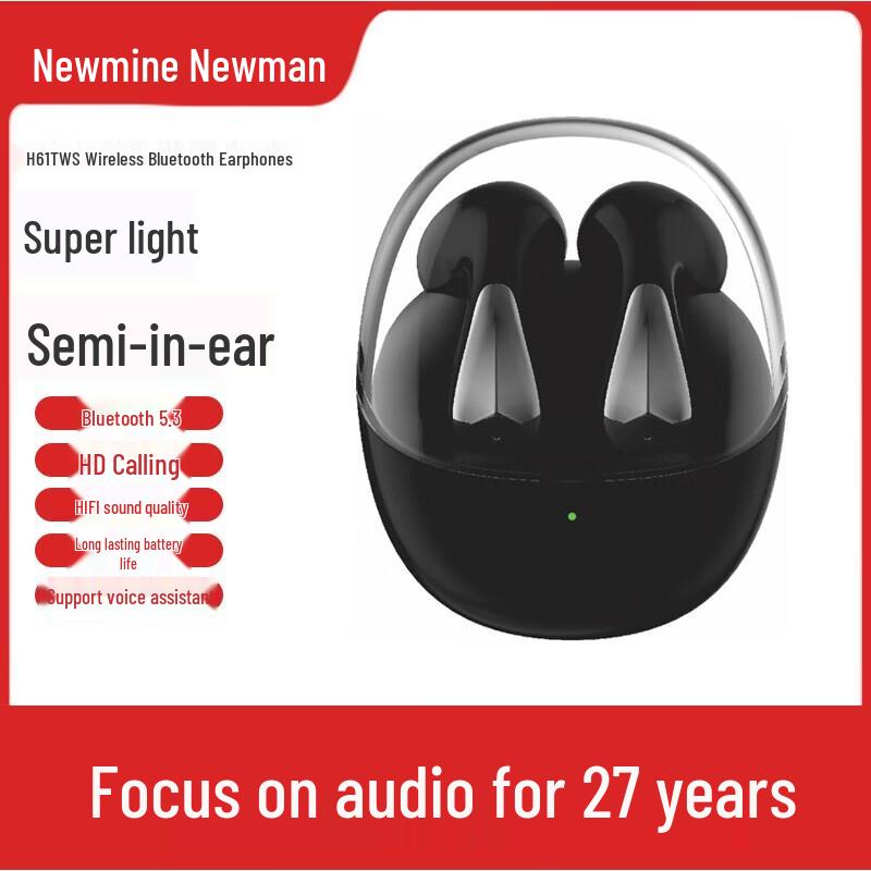 

Newmine H61TWS Wireless Semi-in-Ear Bluetooth Earbuds