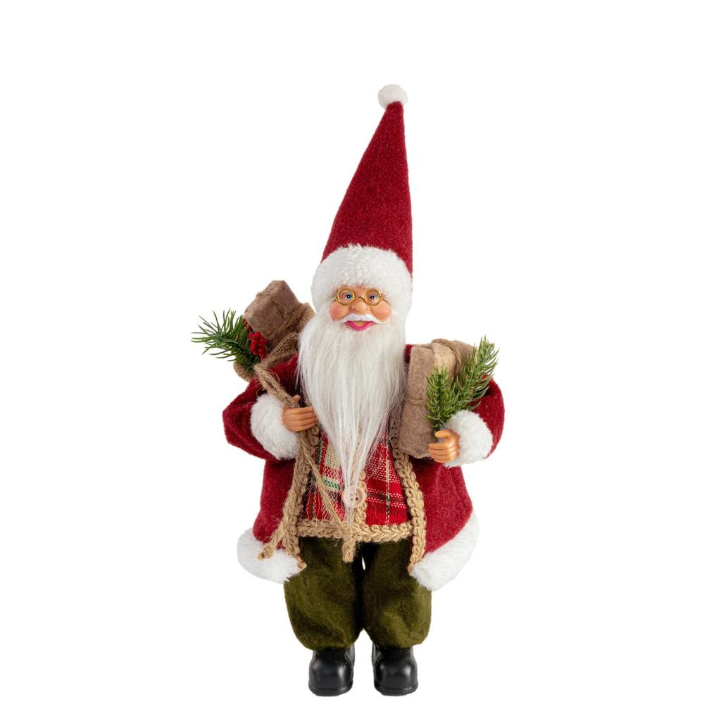 12-Zoll-Fensterdekoration mit Weihnachtsmannpuppe