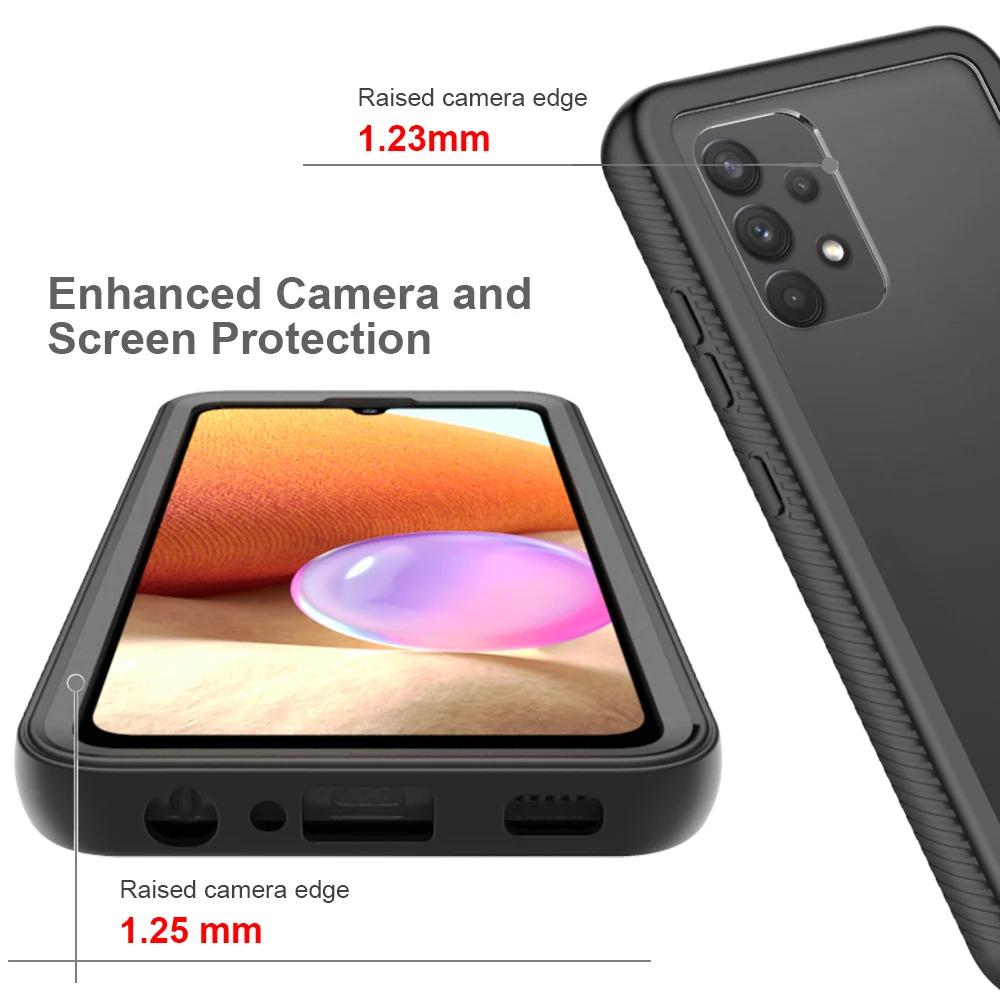 Hybrid Rugged Armor Shockproof Case For Samsung Galaxy A12 A32 A52 A21s A51 A71 A50 A50s TPU Plastic Back Cover Fundas