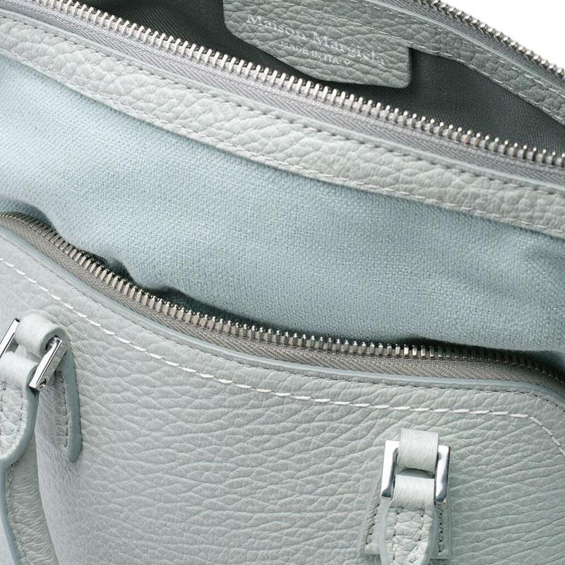 Maison Margiela 5Ac Classique Abnehmbarer Verstellbarer Schultergurt Reißverschluss Genarbtes Kalbsleder Mini Schultertasche Umhängetasche S56WG0082P4455T8141