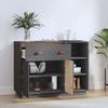 820139 vidaXL Buffet Grey 98.5x40x75 Cm Solid Pine Wood