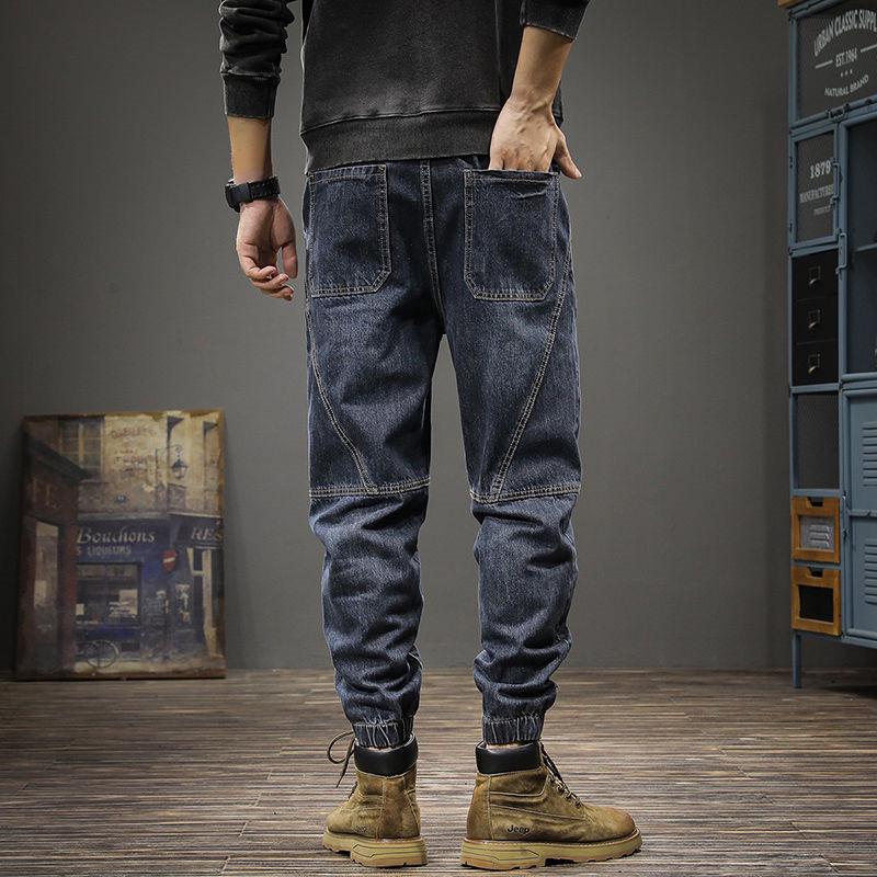 Men's Plus Size Trendy Loose Harem Jeans: Casual, Workwear, Autumn/Winter Long Pants