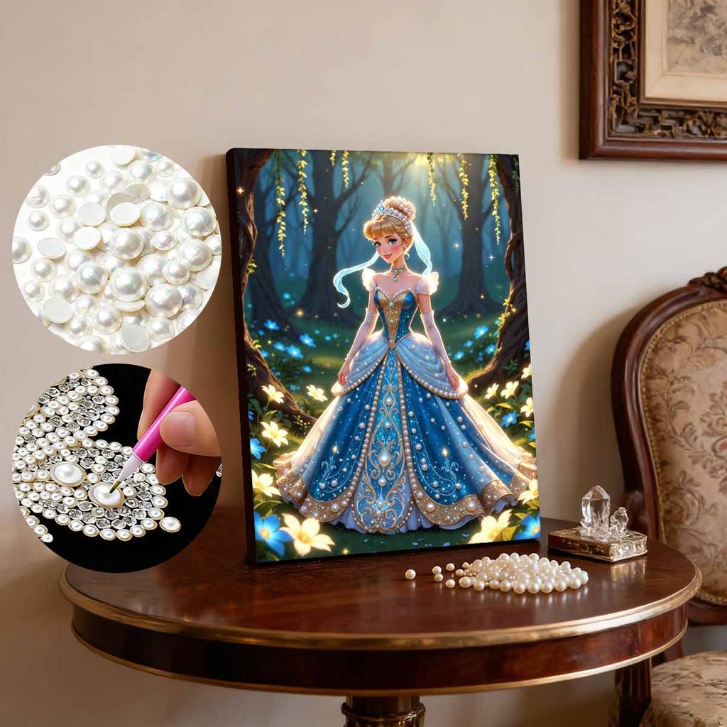 The Disney Cinderella Healing Natural Atmosphere The Pearl embedded Jigsaw Puzzle Handcrafted Decoration Gift Can Be Used As A Home Decoration Item